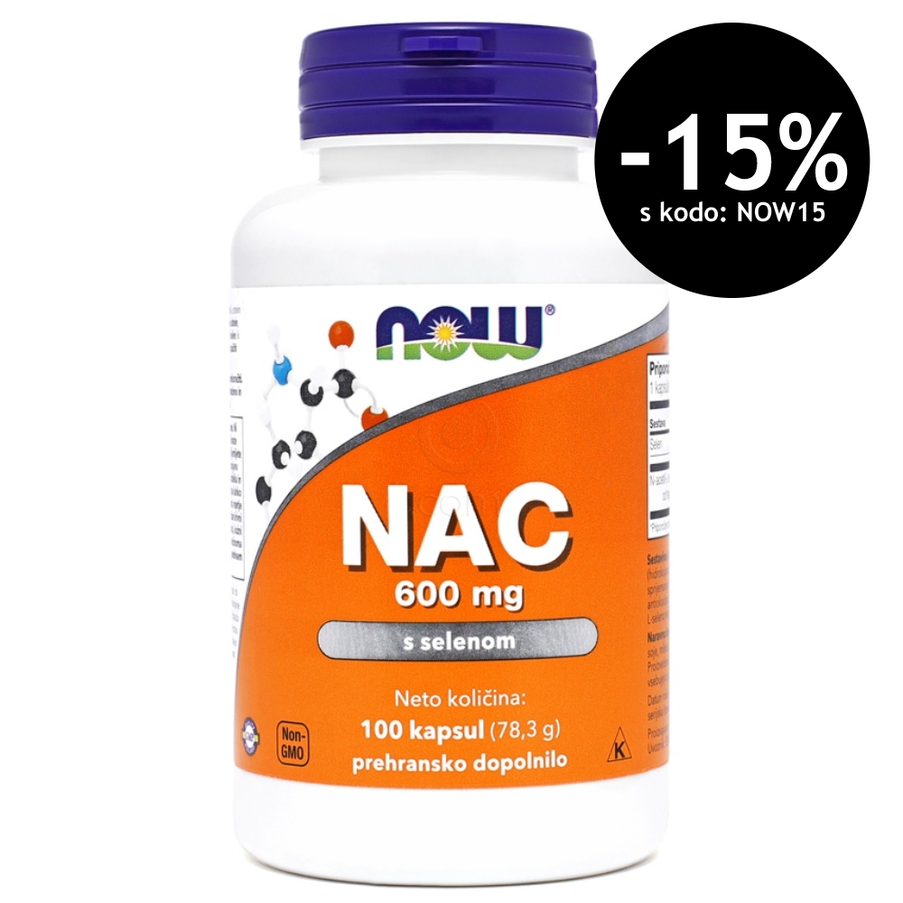 NOW NAC 600 mg, kapsule (100 kapsule)